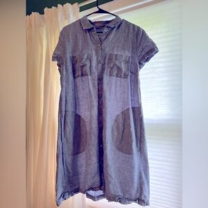 Chambray Linen Dress